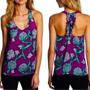 Lilly Pulitzer Devaney Hollyhock Ruffled Tank